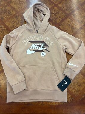 Nike Boys Tan 'Fired Up' Pullover Hoodie